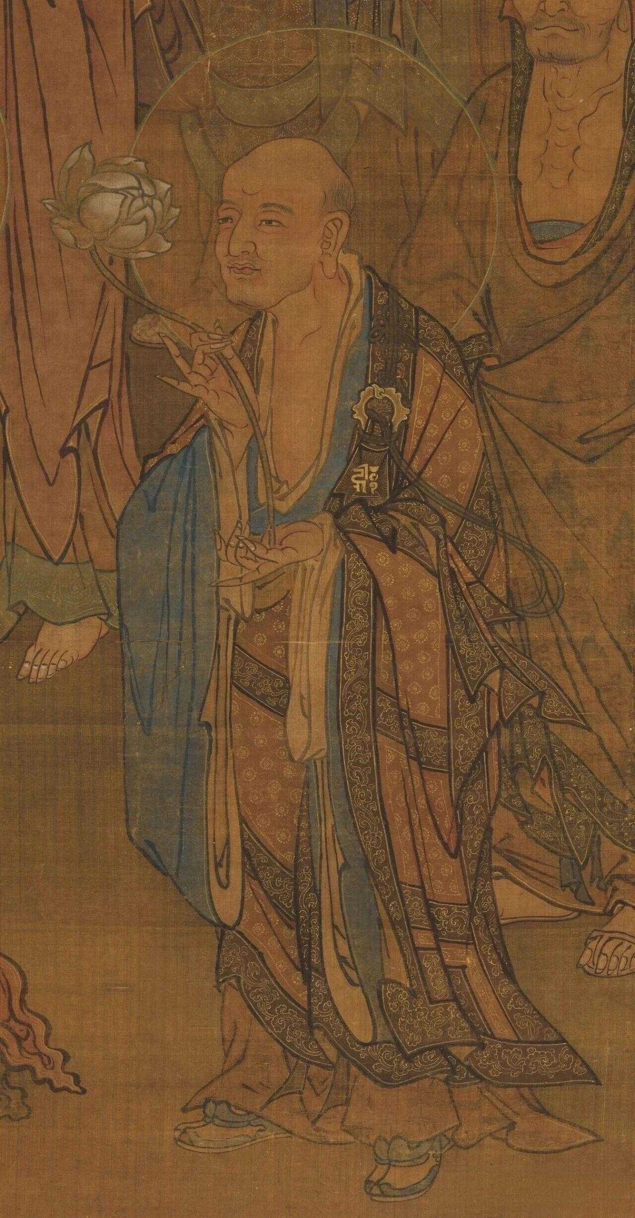 元佚名应真罗汉像，绢本设色画，纵：157.6公分，横：79.6公分，现藏台北