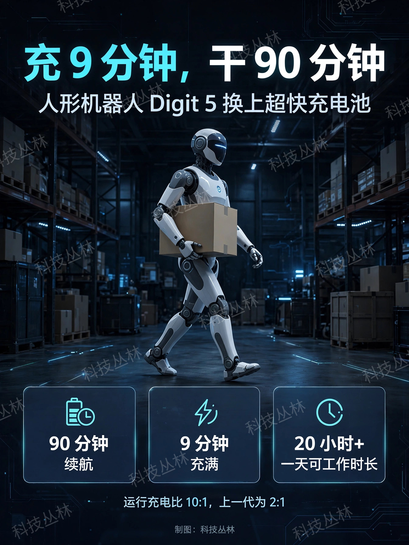 充9分钟，干90分钟，人形机器人快不用「下班充电」了🤖⚡10月15日