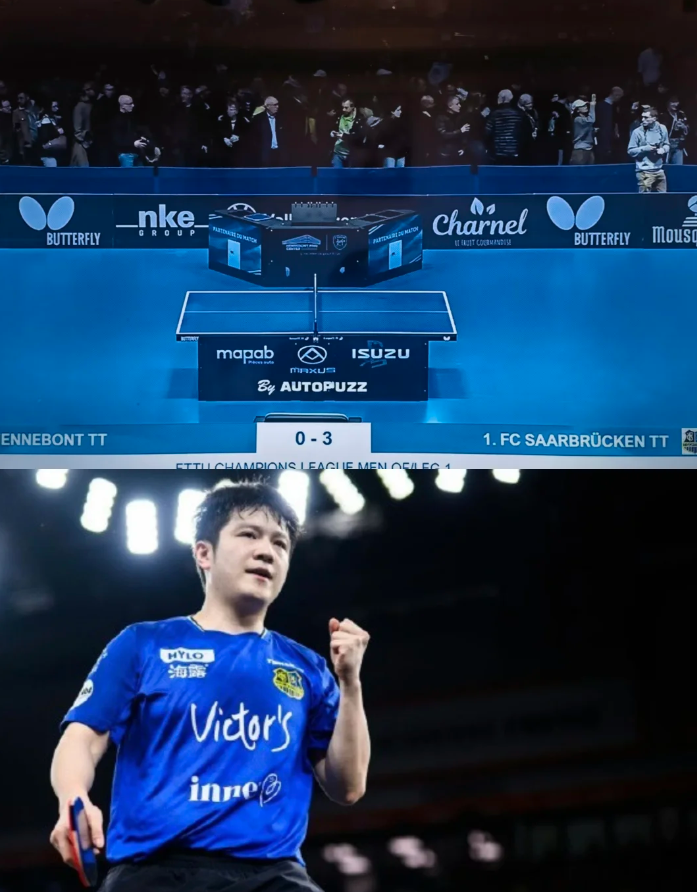 乒乓欧冠8进4的比赛，樊振东顶住压力3：2胜高茨，莫雷加德3：0胜西多连科，弗朗