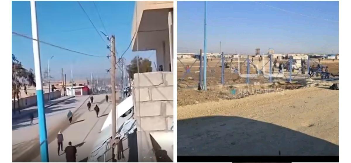 由于叙利亚过渡政府军与“叙利亚民主军”在哈塞克省的霍尔难民营发生激烈交火，该营的