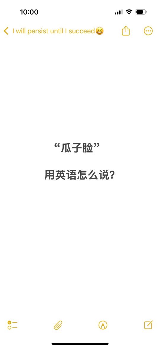 “瓜子脸”用英语怎么说？