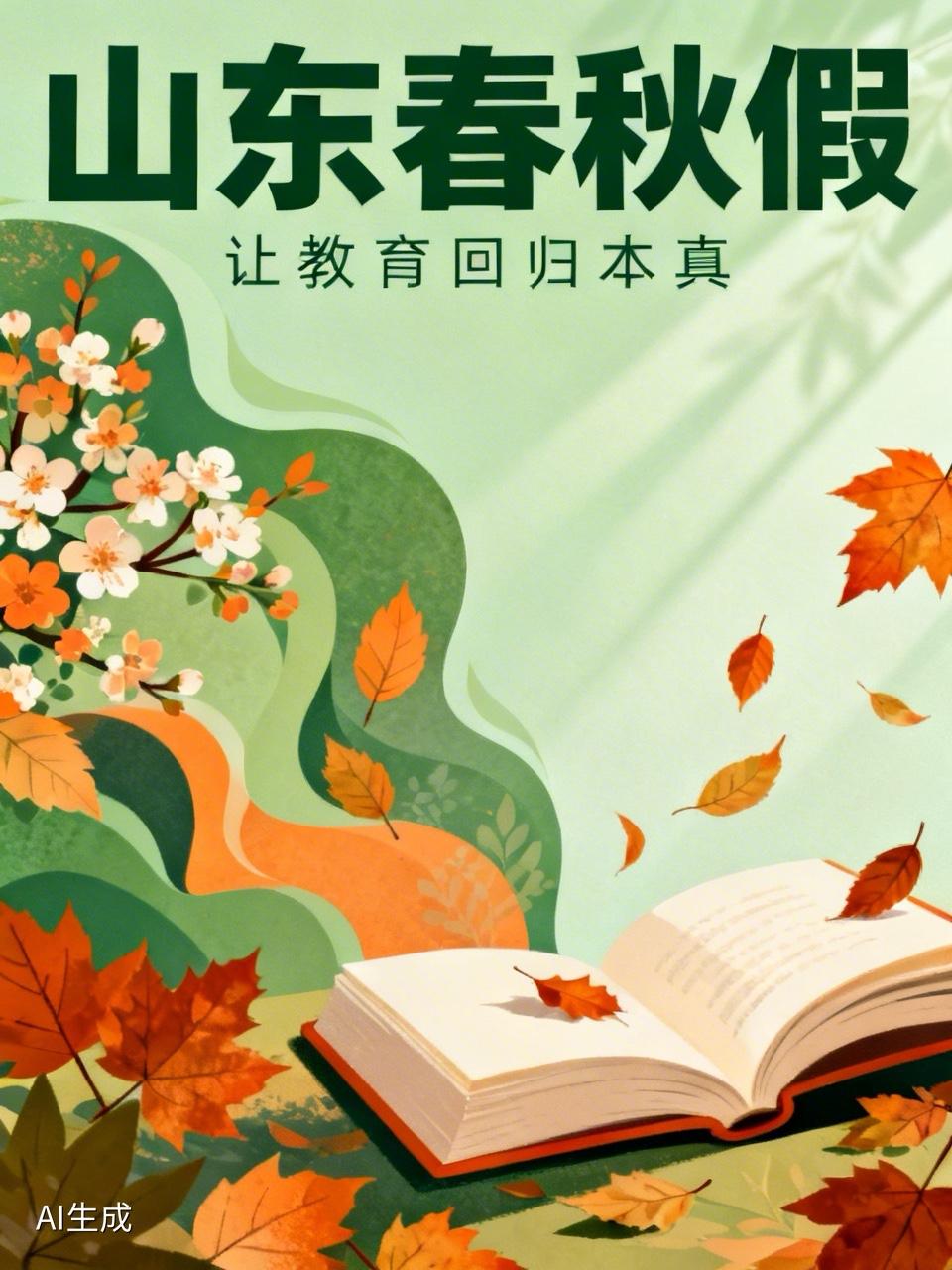 山东中小学要放春秋假了！每年两次，每次三天，不布置作业，不让补课，主要是让孩子