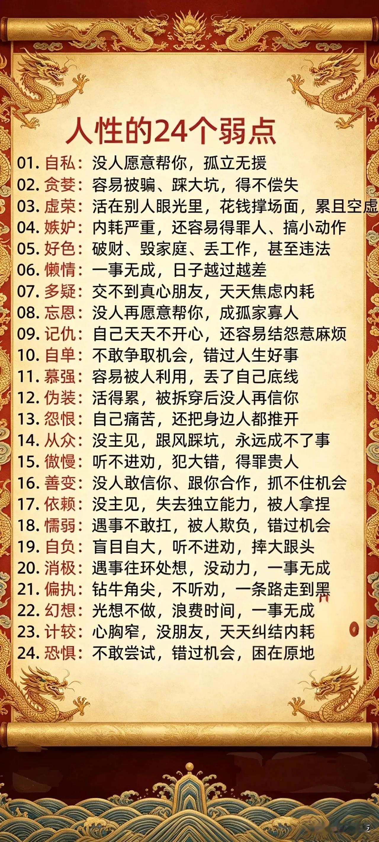 揭秘人性的24个弱点，让你瞬间清醒！