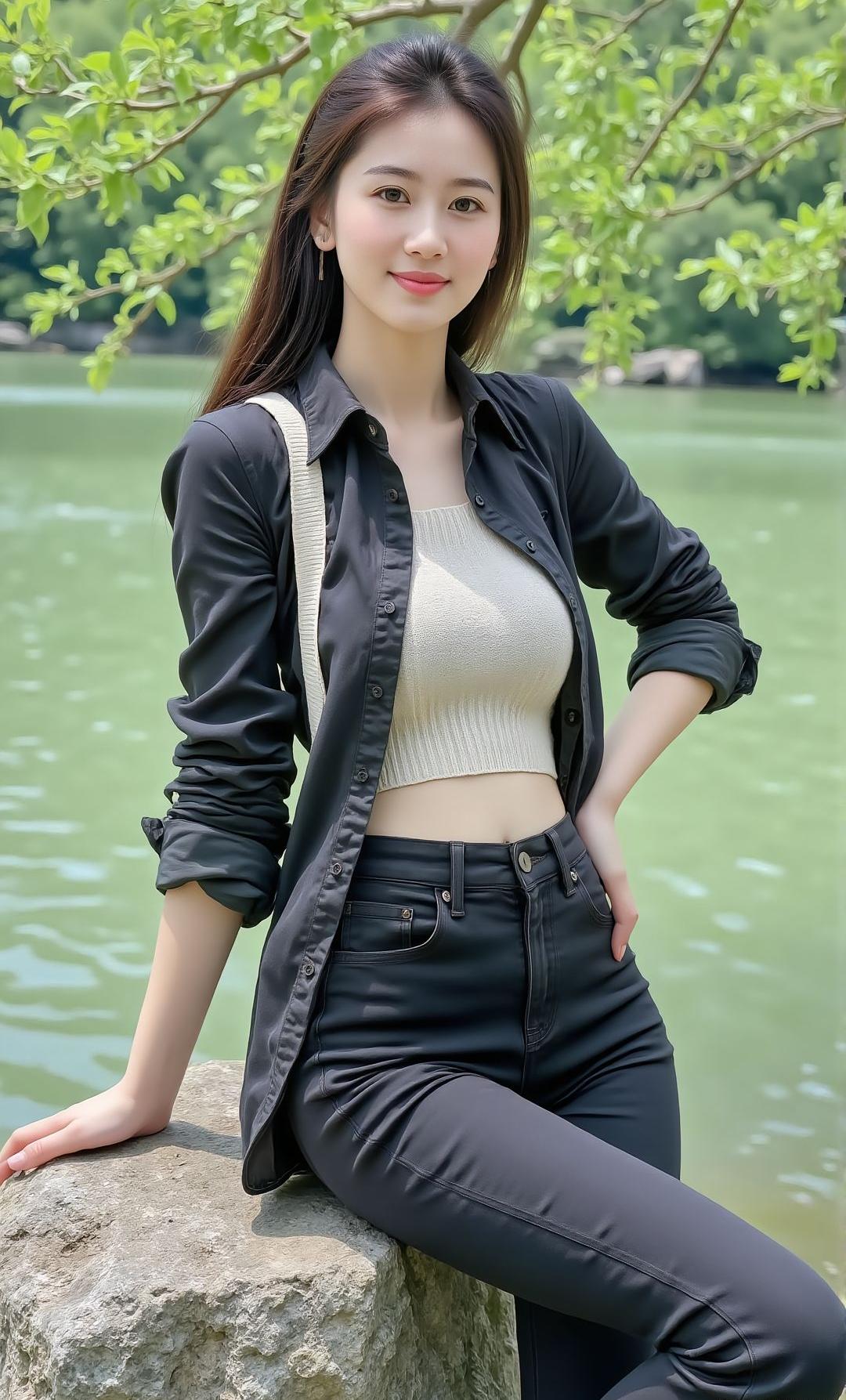 夏日清新穿搭，绿意盎然中享受自然之美每日美景随拍自然清新穿搭哪一刻你觉得岁月