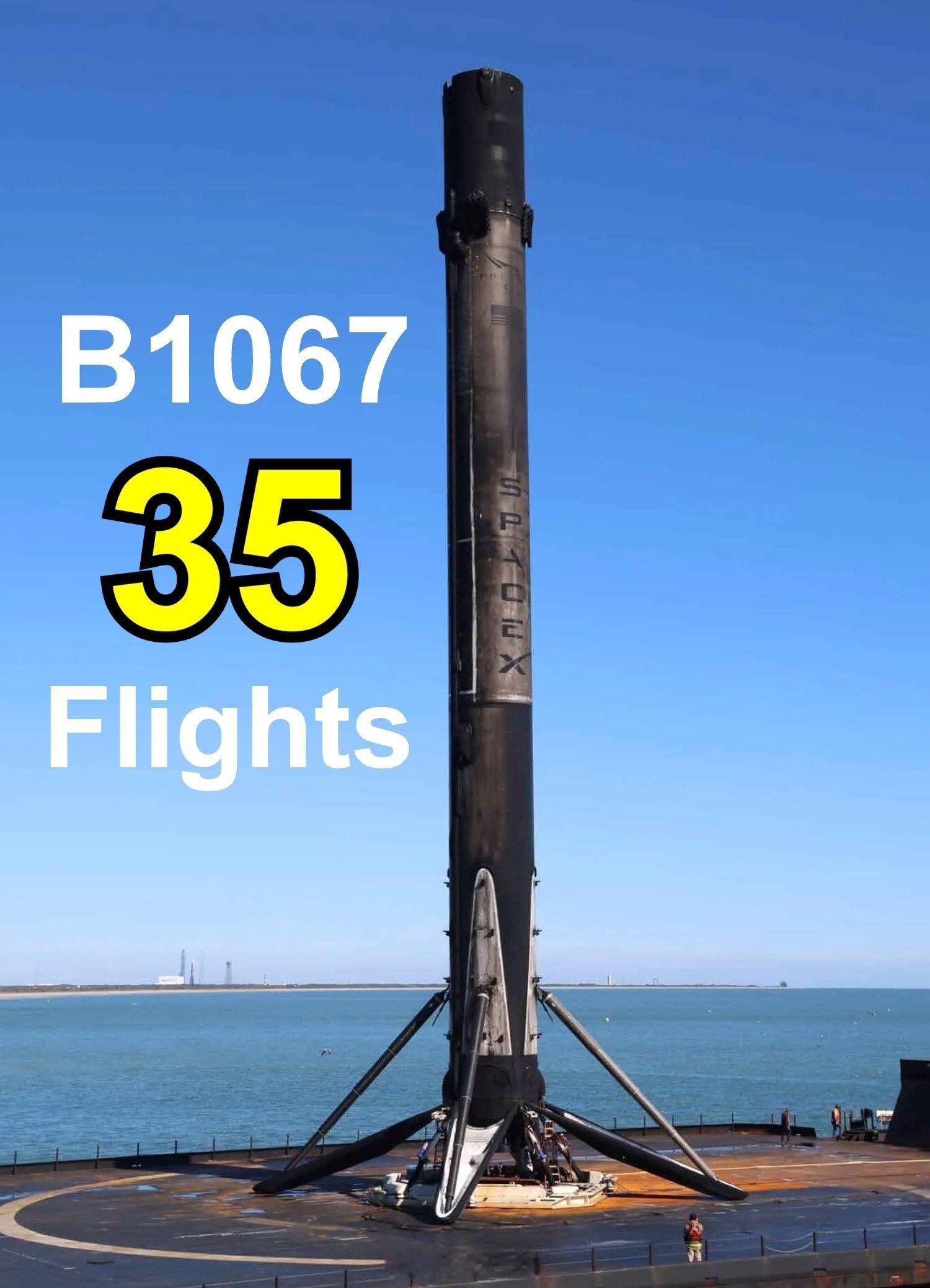 SpaceX猎鹰9号火箭B1067将于6月8日执行第35次飞行任务SpaceX现