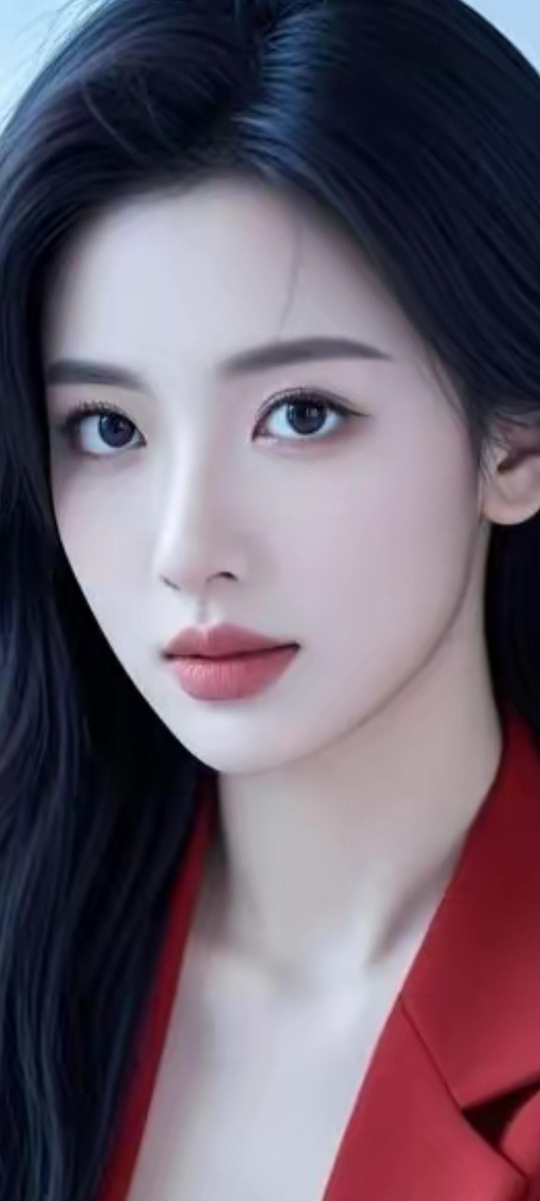 优雅红衣，惊艳时光，美若天仙