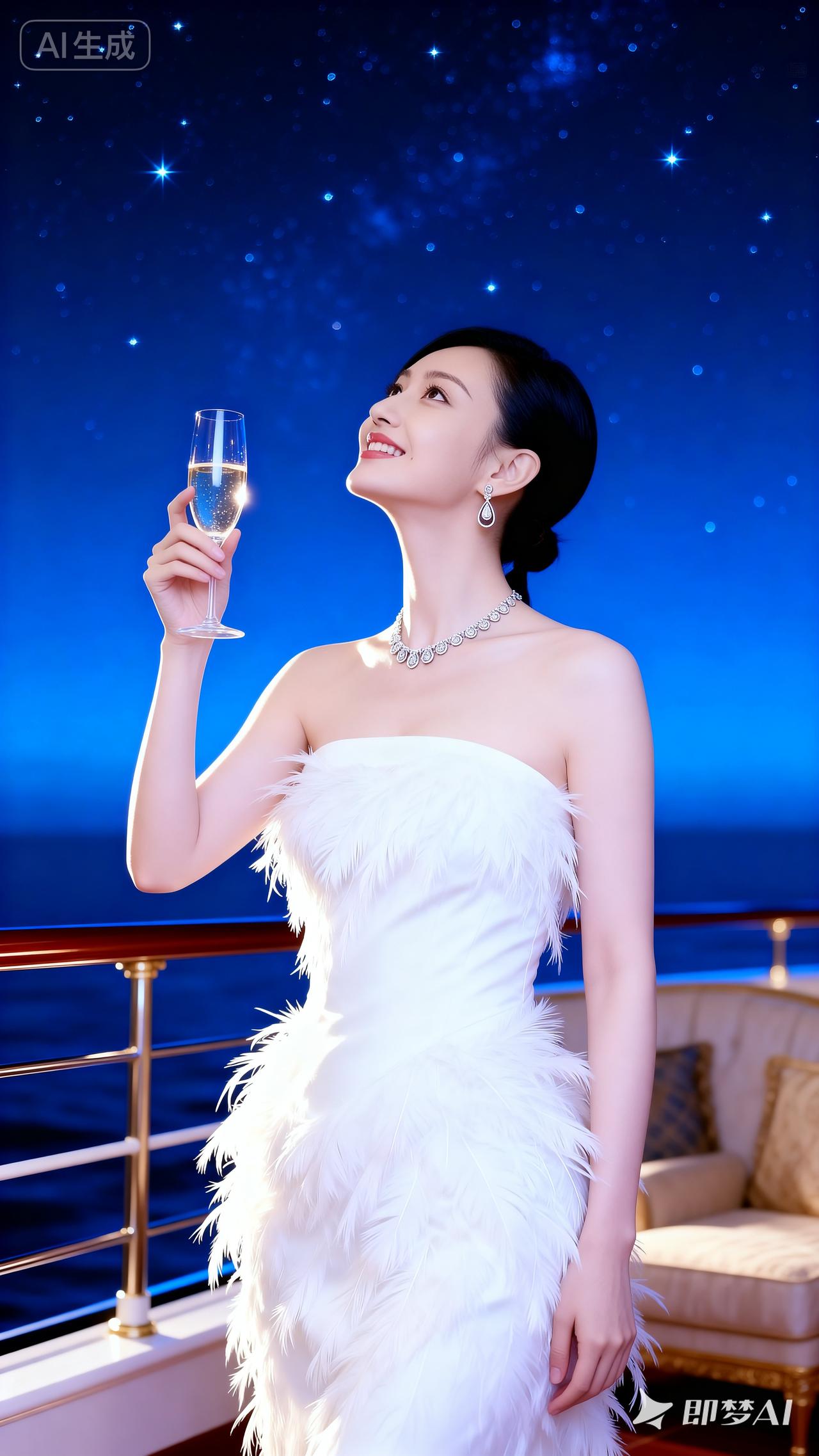 星空下的优雅晚宴，举杯共庆美好时光🌟✨