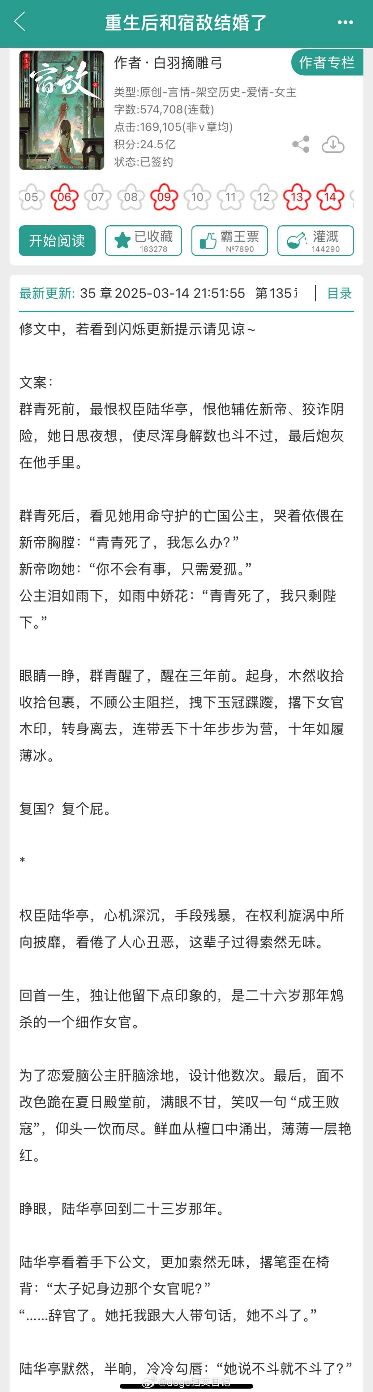 《重生后和宿敌结婚了》终于完结了这本！！！！爱看宿敌文学的🉑入了，不敢想象一口