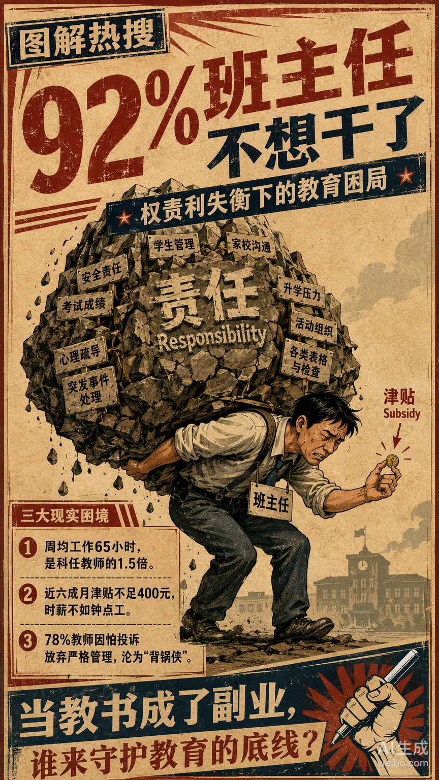 这种操作看似是教育岗位的正常选聘，实则是把本该由制度边界承担的兜底责任，转嫁成了对教师个体精力的极限