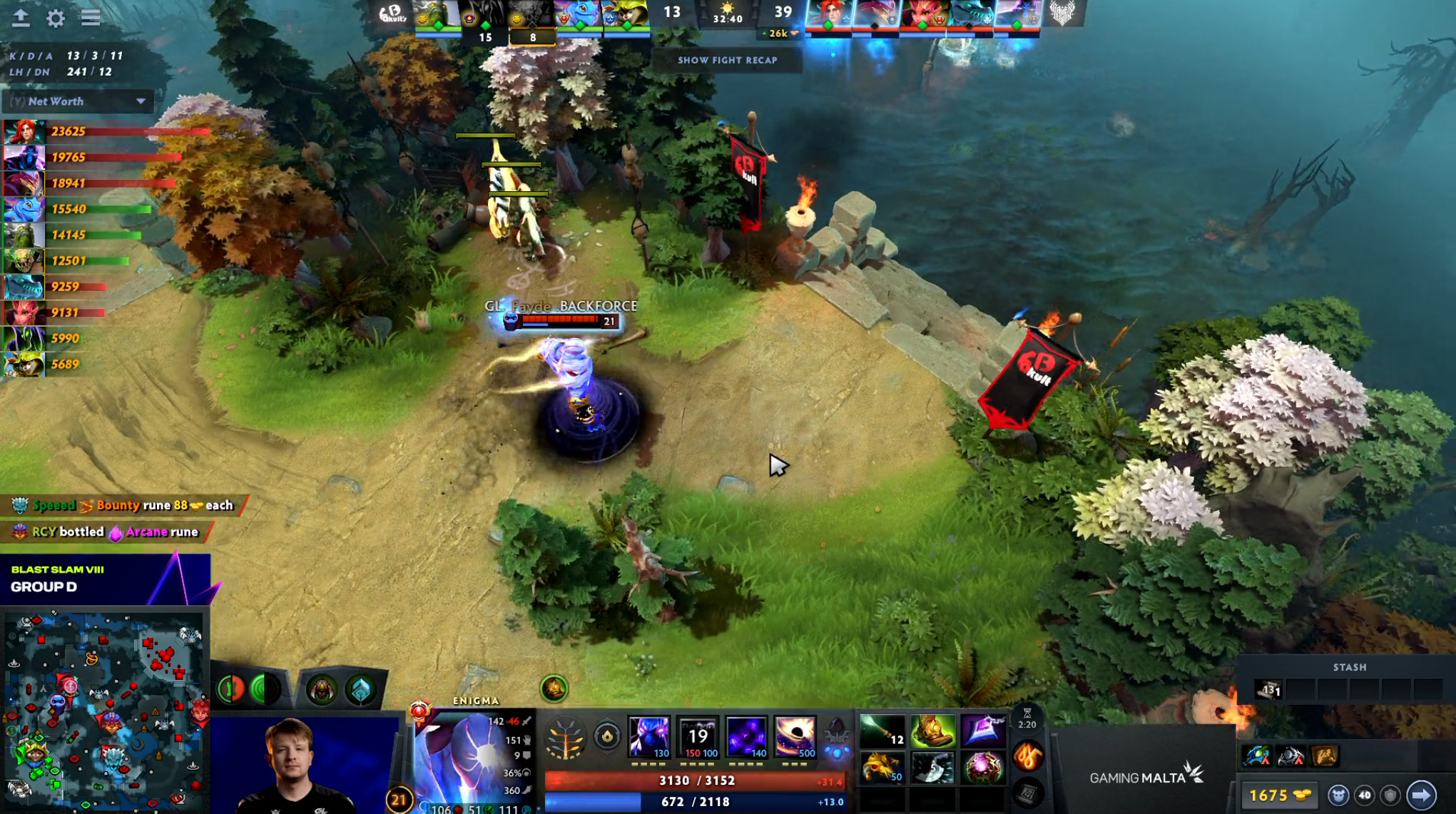 DOTA2BLASTSLAM第八季小组赛D组瑞士轮0-1组YB对阵GL战队B