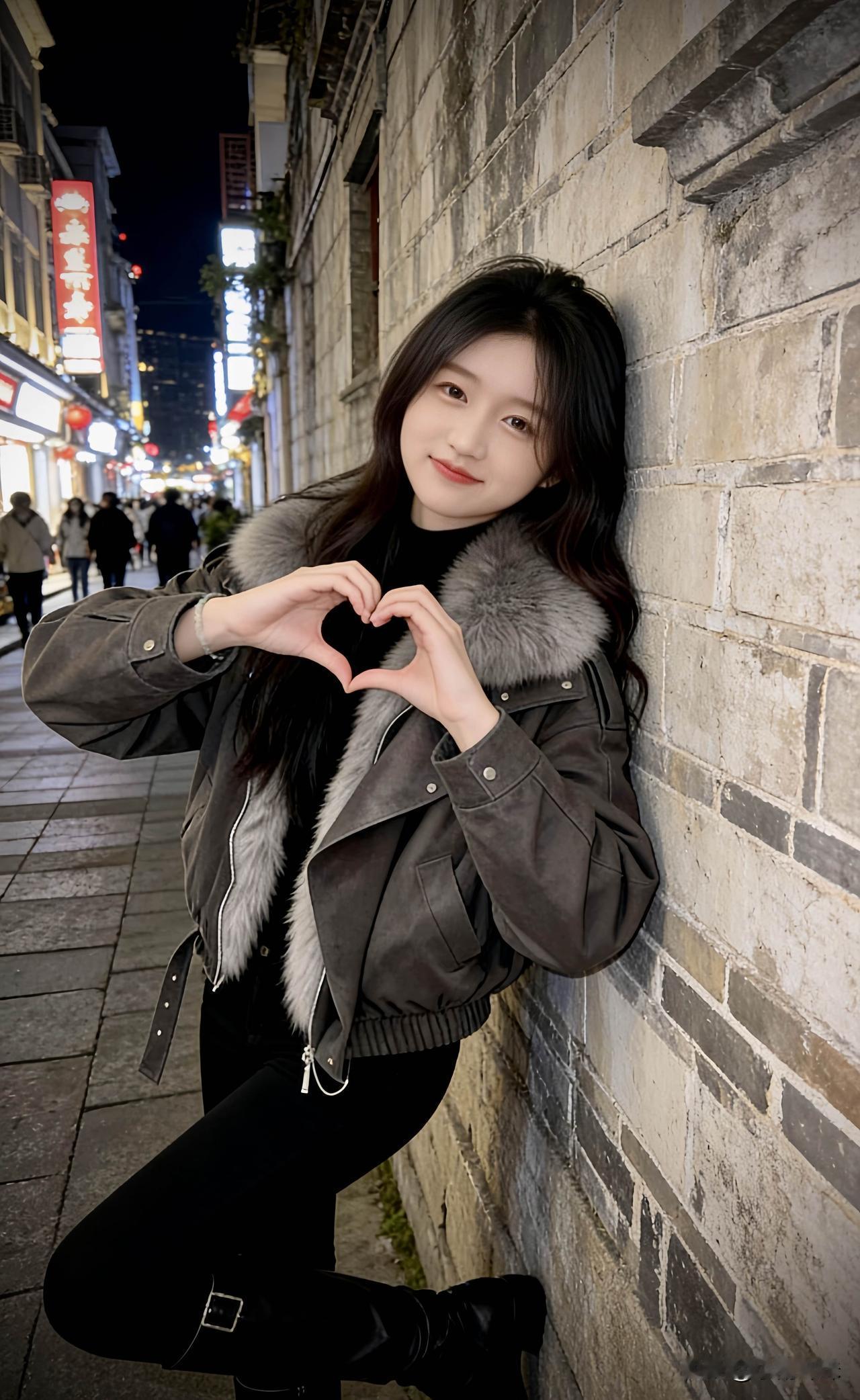 夜深时分，福州的街头静谧而深沉。古老的墙壁上，岁月的痕迹清晰可见，仿佛在诉说着往