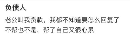 家里负债，老公叫我贷款