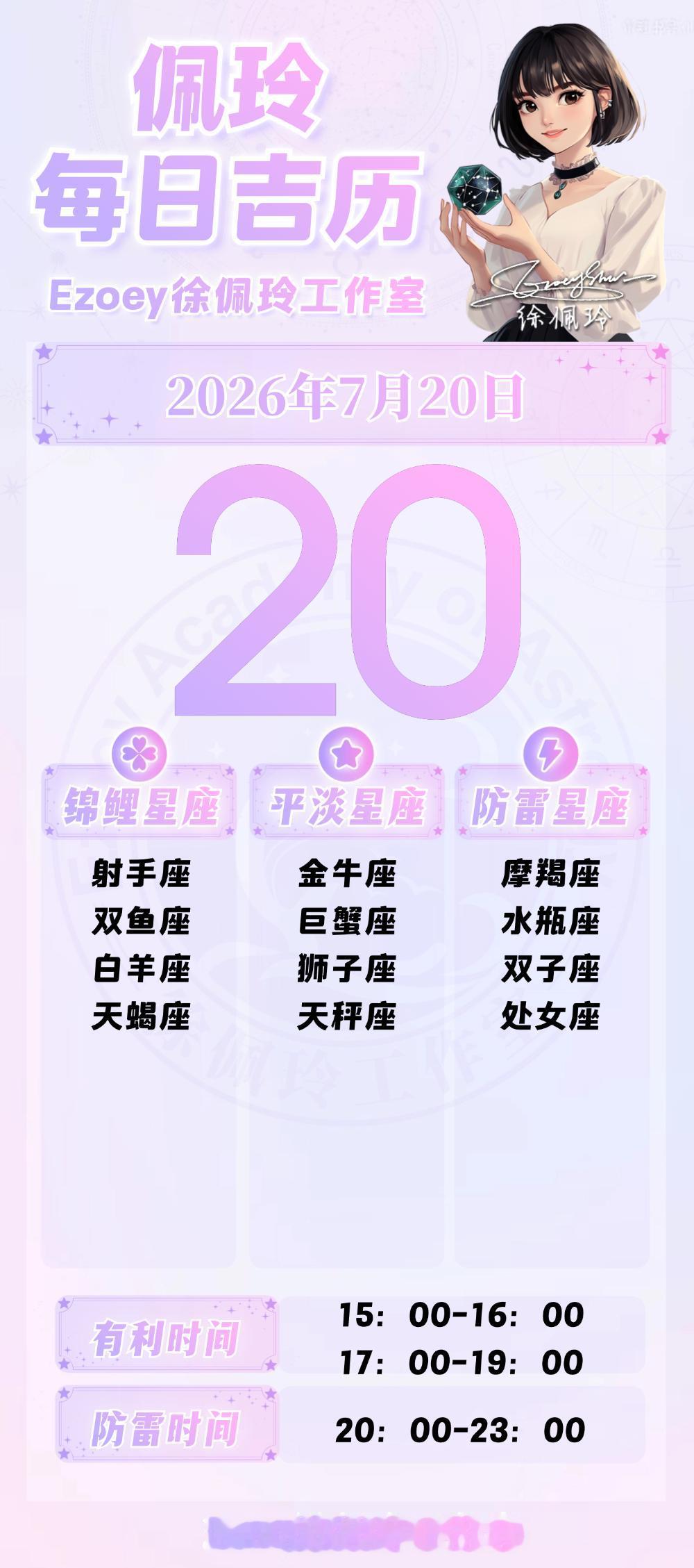 【7.20日播报】发散思维日锦鲤星座：射手座、双鱼座、白羊座、天蝎座——Ezo