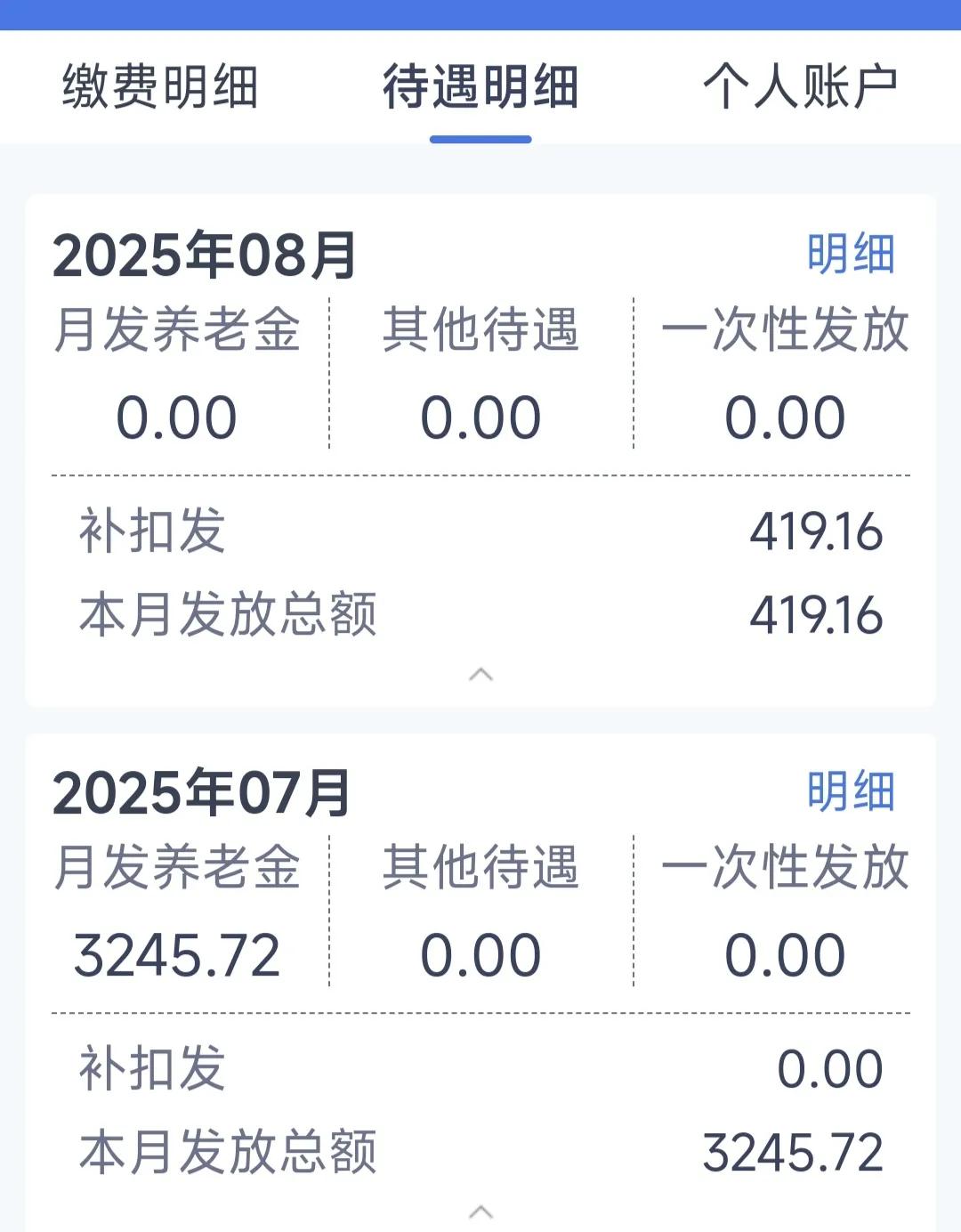 河北省2025年养老金调整补发数真的出来了，目前只能查出企业退休的，还查不到事业