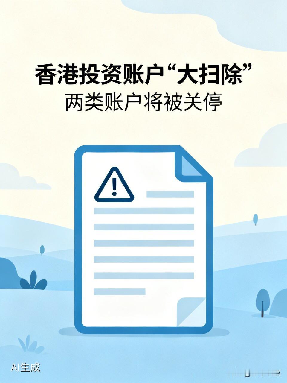 香港投资账户开始“大扫除”！这两类账户直接关停，内地人开户更难了如果你手