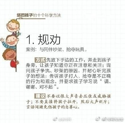 科学惩罚孩子的十种方法 爸妈们赶紧get起来