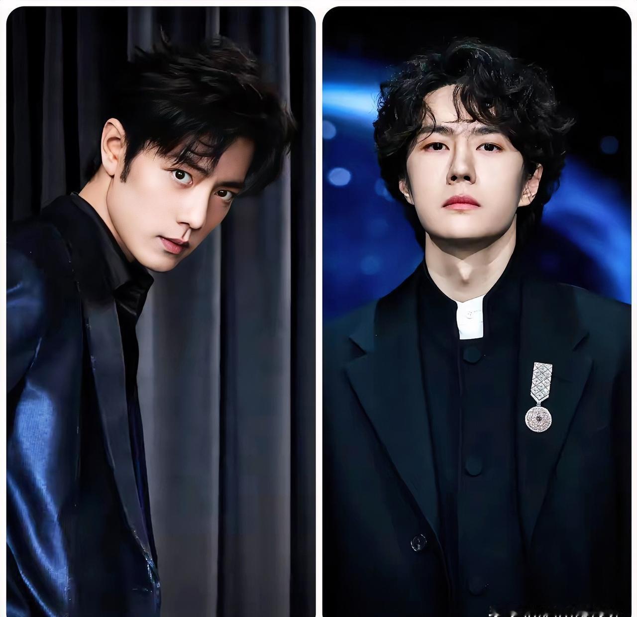 微博之夜的红毯尽头，那件香奈儿山装和紫红西服，精准地停在了心照不宣的隔空站位上。