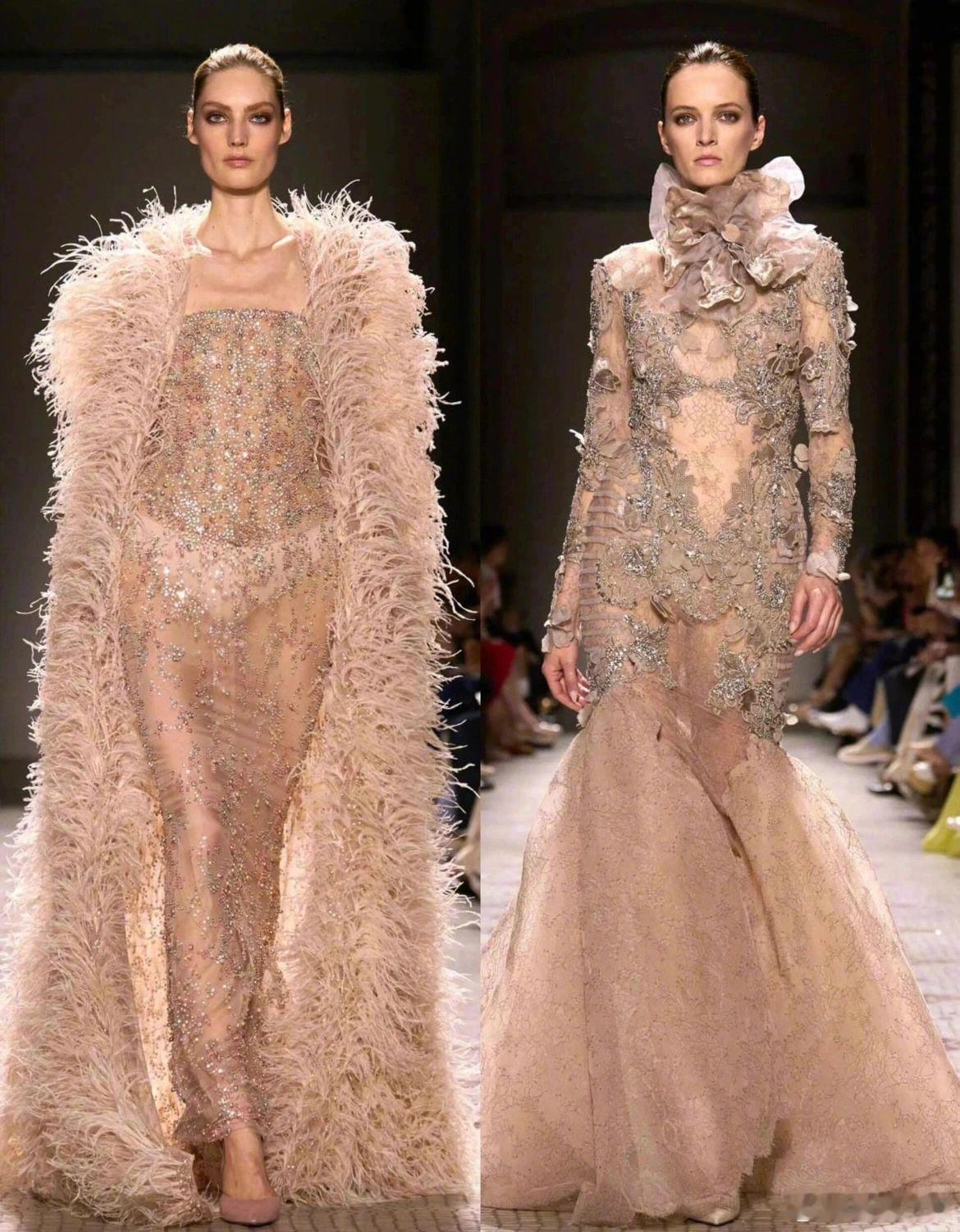 ElieSaab2024-2025秋冬高级定制系列以引人注目的极简主义风格开场