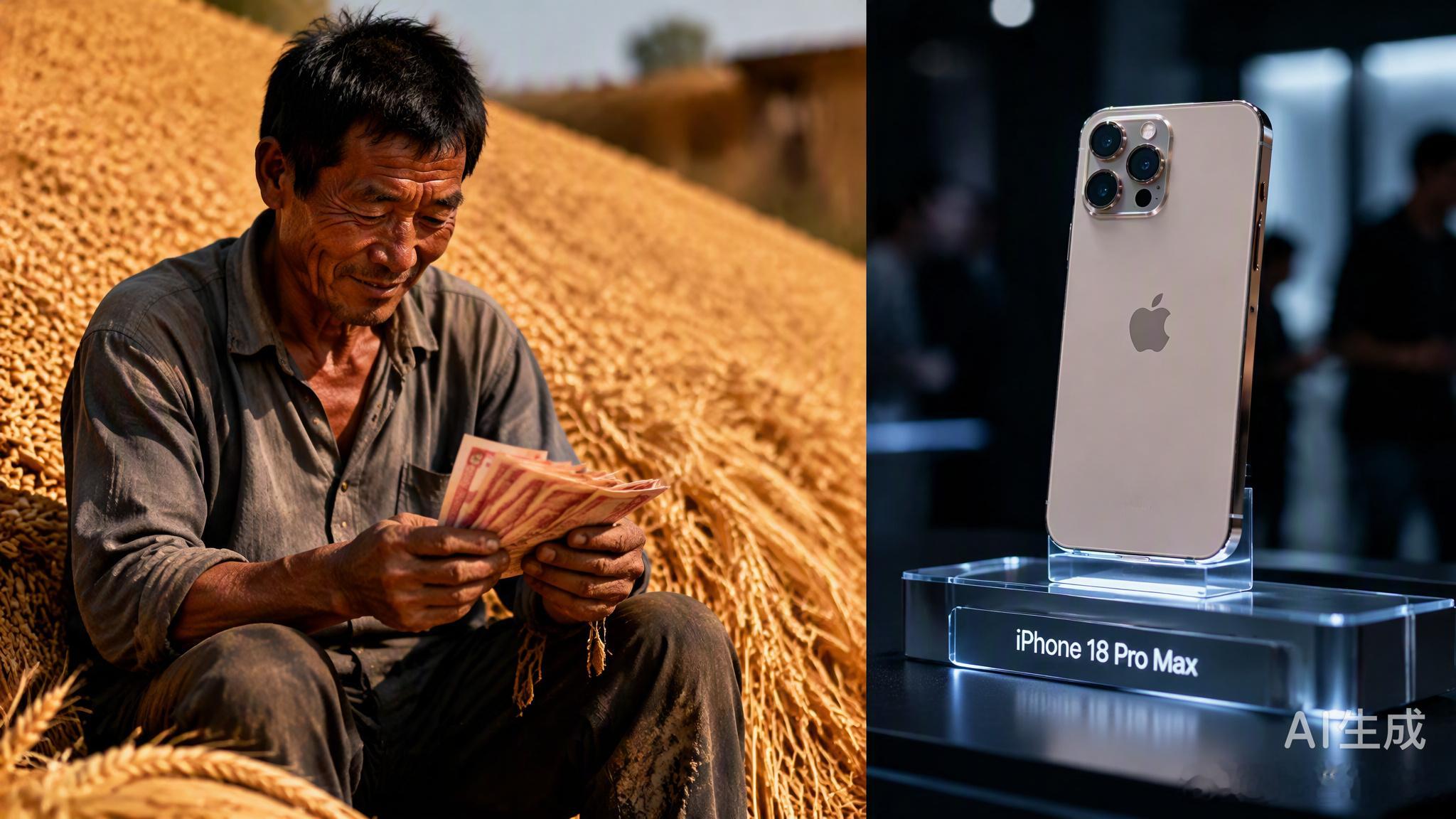 一万斤粮食换一台iPhone，这账算得越细，心里越不是滋味。咱们平时聊数码，总盯着A20Pro的跑分