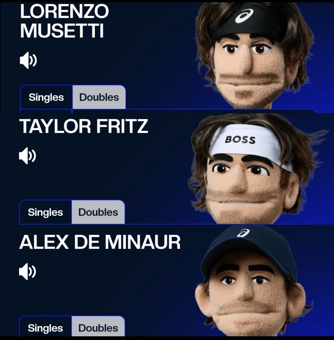 网球talking大会ATP的这一组卡通形象，让我想起了以前看过的一个动画片：