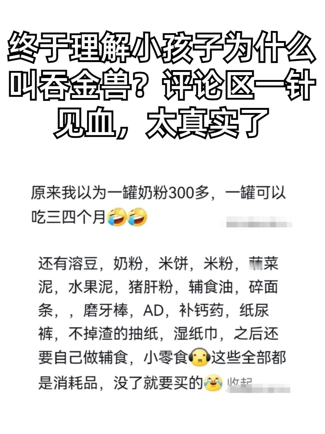 终于理解小孩子为什么叫吞金兽了…