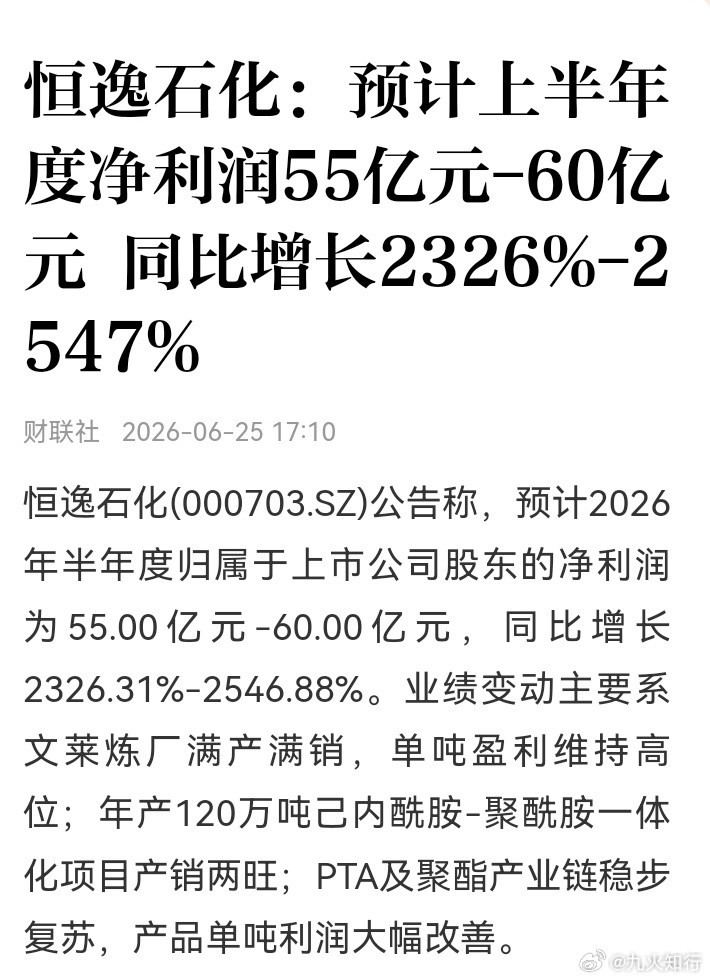 化工行业的中报来了，业绩相当炸裂！A股净利润只有它零头的科技股，市值是它三四倍。