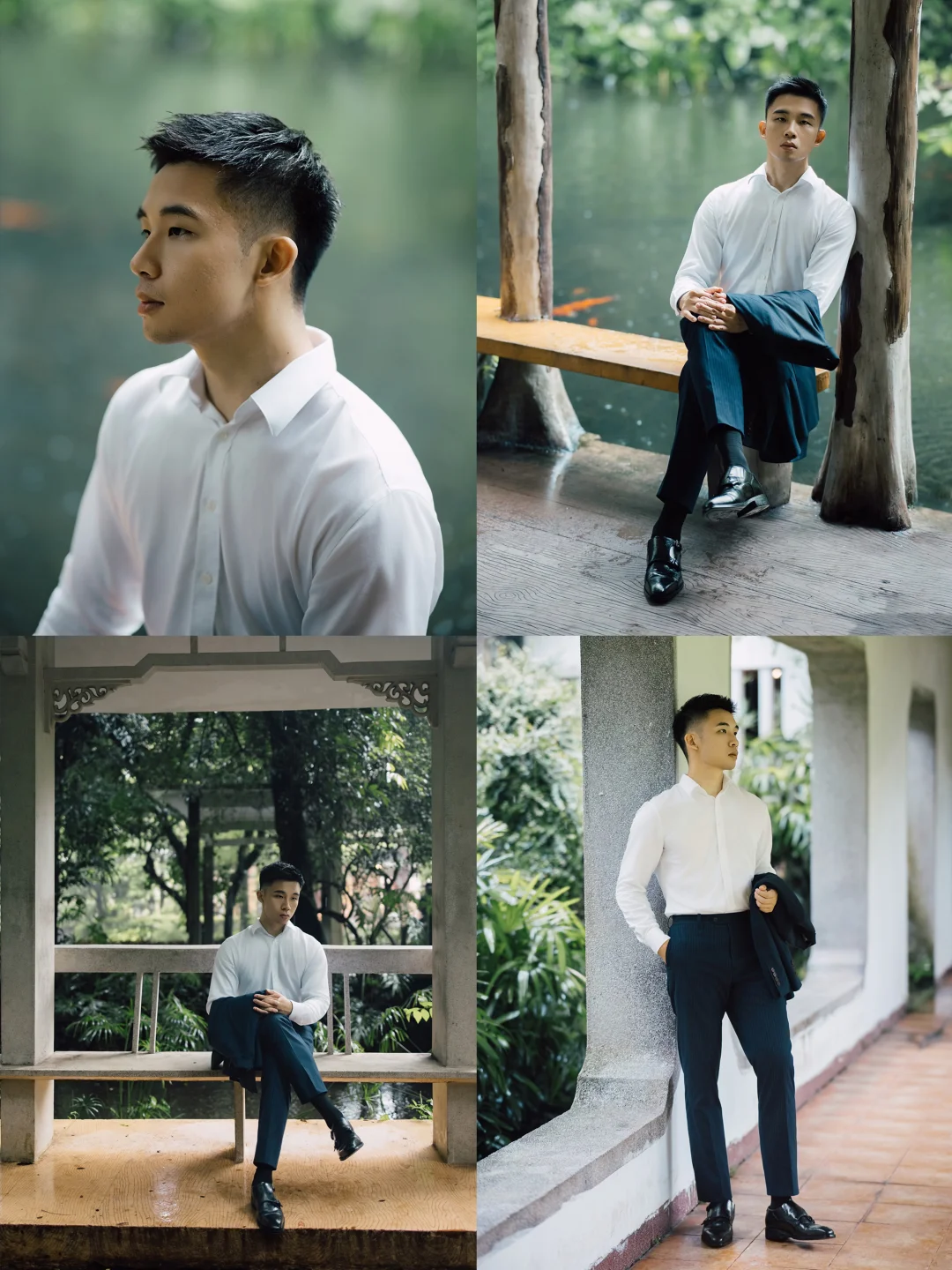 广州拍照📷在兰圃拍一组正装氛围感男生写真