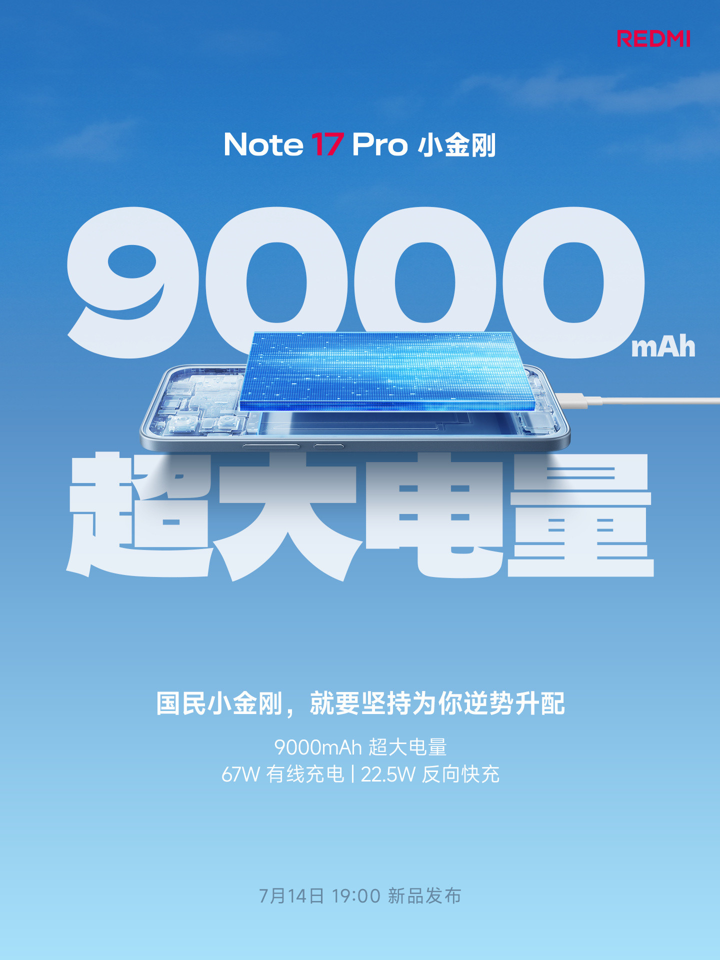 红米首次把电池升级计划带到千元档手机。Note17Pro搭载9000mA