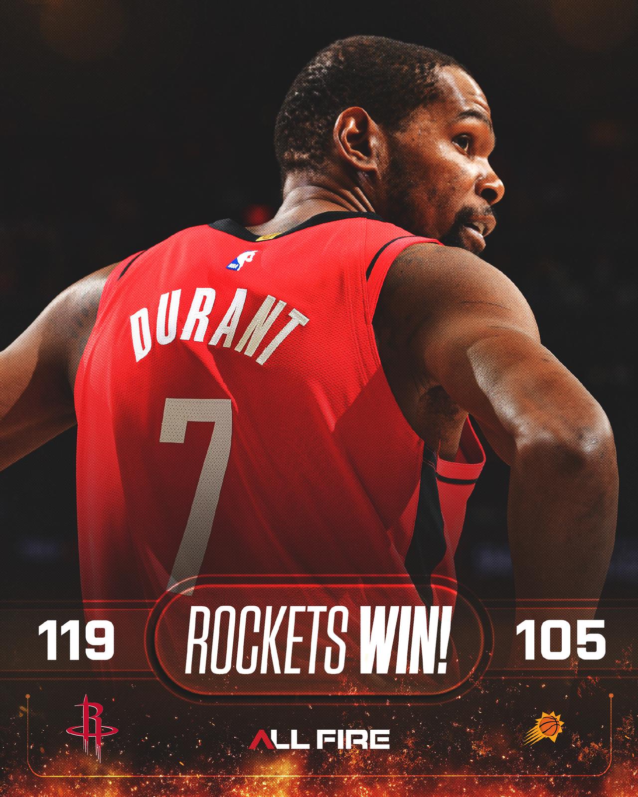 恭喜火箭七连胜！虽然第一节就给自己挖了个大坑，但好在这次很快就逆转回来了。而且