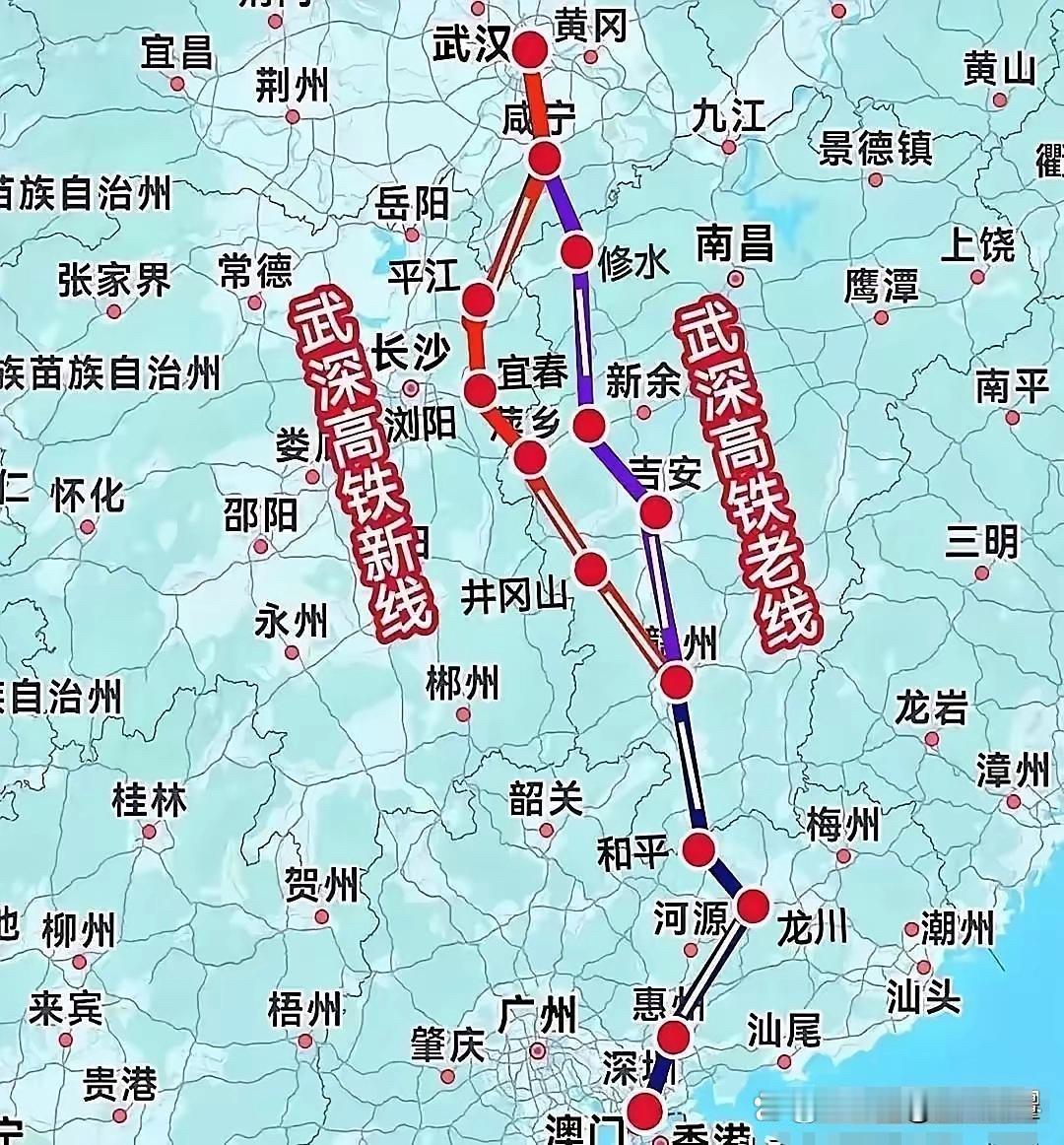 武深高铁恐怕要成为武汉的一厢情愿了？最大的问题就是武深高铁两个方案都跨越了湘赣两