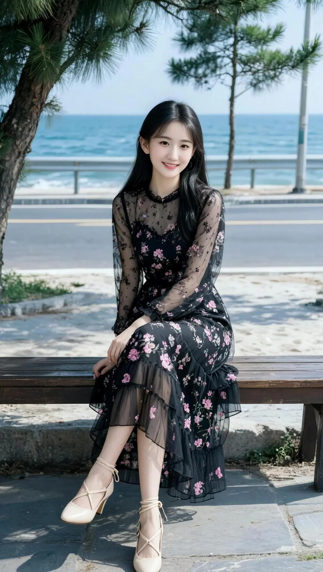 AI海滨柔纱写真 随变ai随便玩