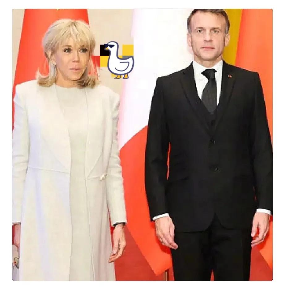 马克龙这波来华，估计得被某些“颜值党”气到咬牙！带著布丽吉特刚露面，就有人拿