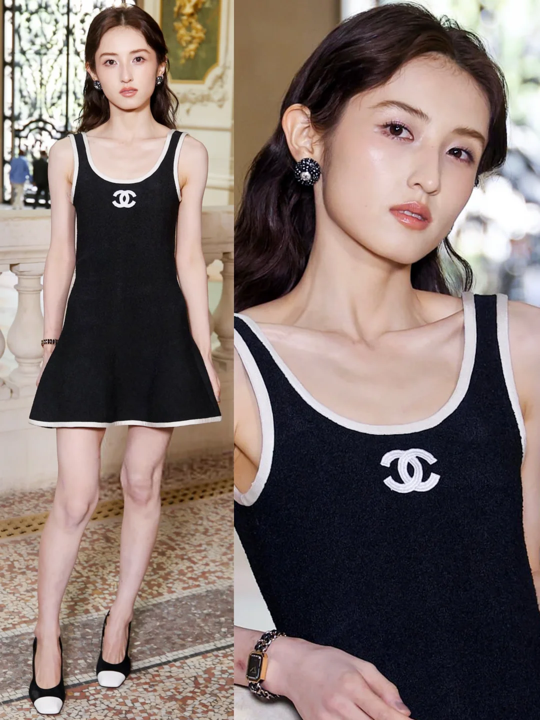 张子枫出席香奈儿高定秀，法式千金感！