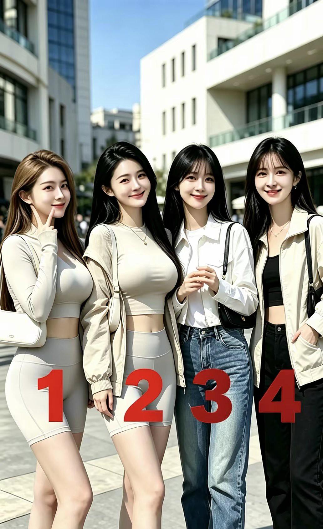 从这四位白领大美女里选，我就选3号美女，漂亮有魅力，让她陪伴我一生一世。想知道你