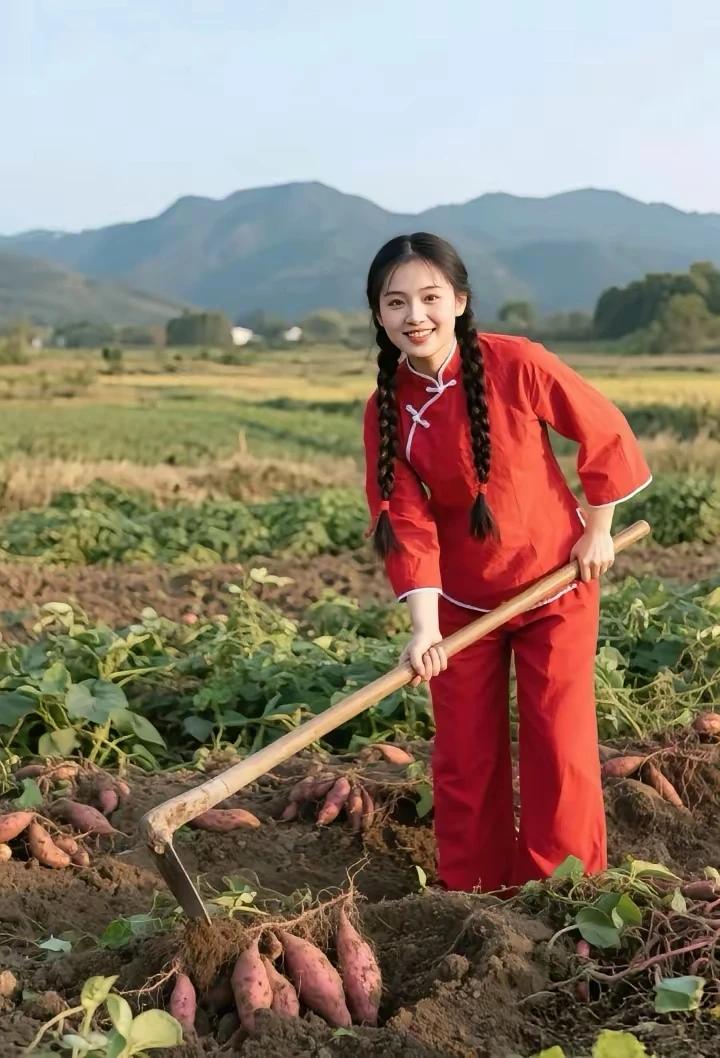 女子今年二十八，大学毕业回老家。蔬菜地里种鲜花，收入不多也不差。