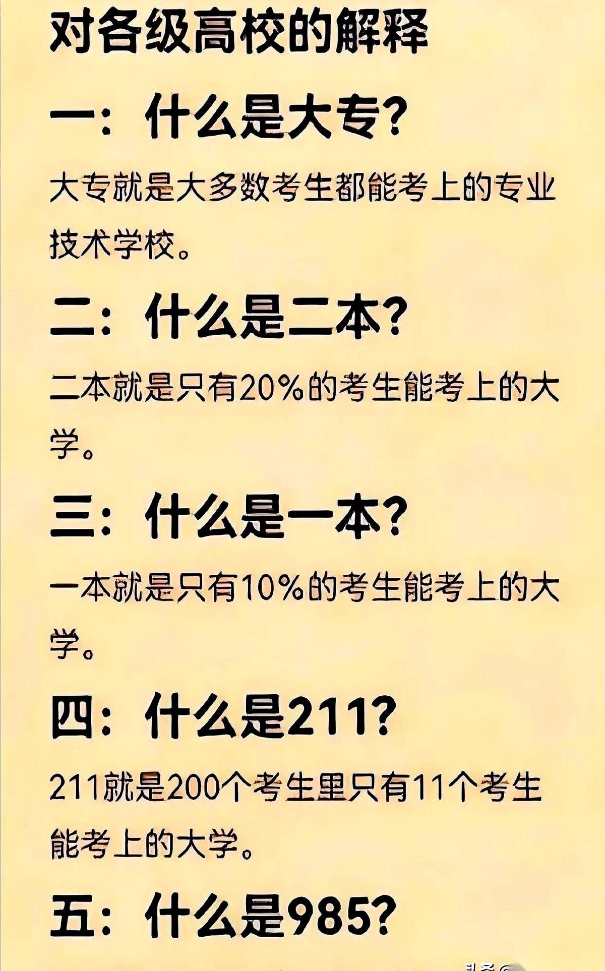 有人说，985大学之所以叫985，是因为98.5%的孩子，压根就考不上。这话第