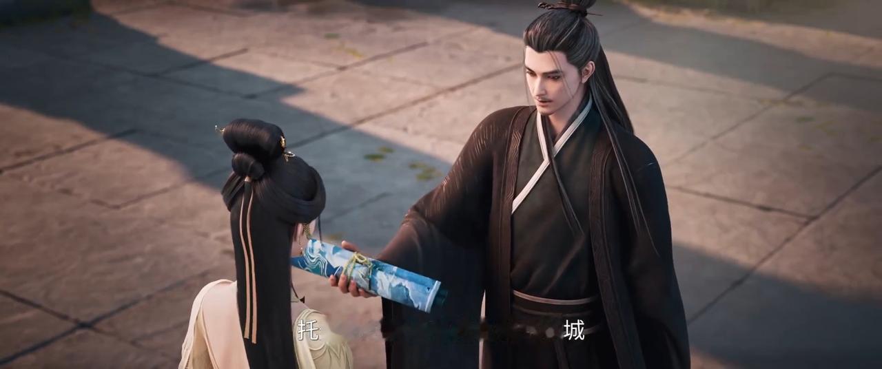 齐静春送给宁姚的是什么画？为什么要送画给她？齐静春送的画是一幅“光阴走马图”（