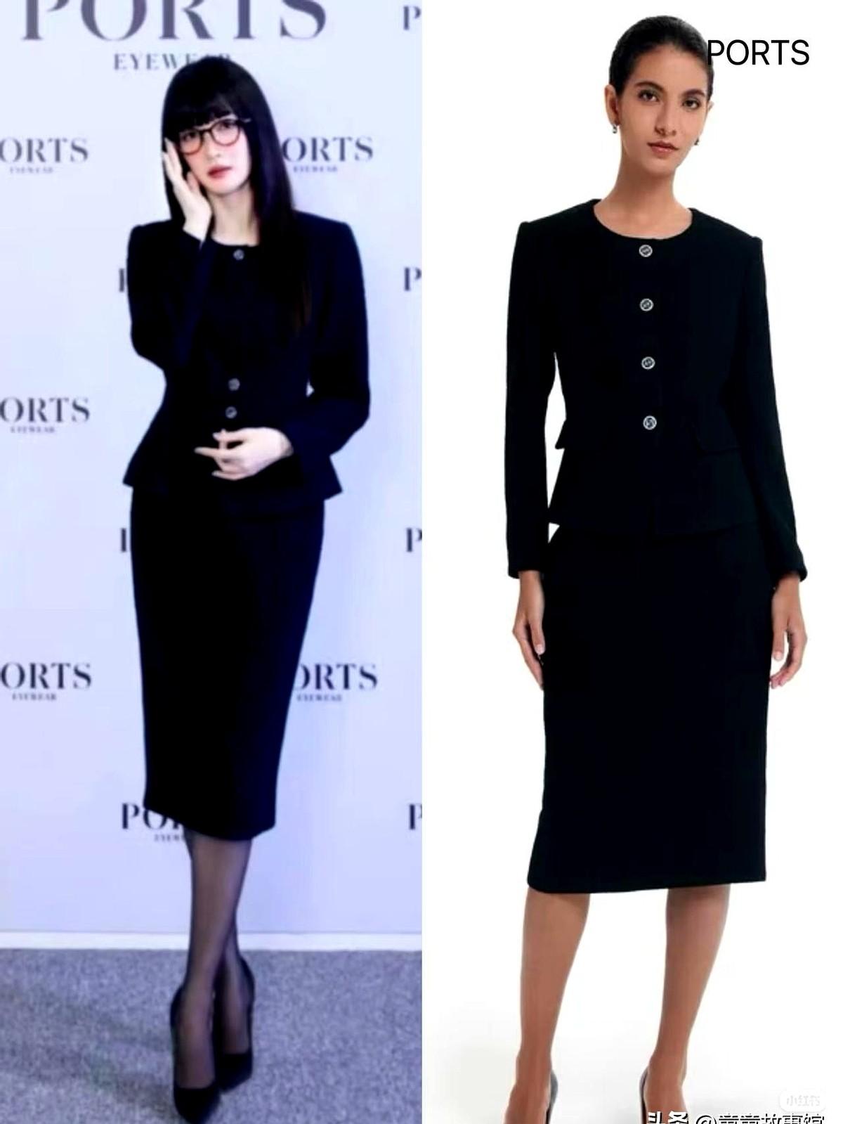 江疏影这身造型，直接把品牌股价拉高了。真不是开玩笑，她在宝姿活动上那个齐刘海