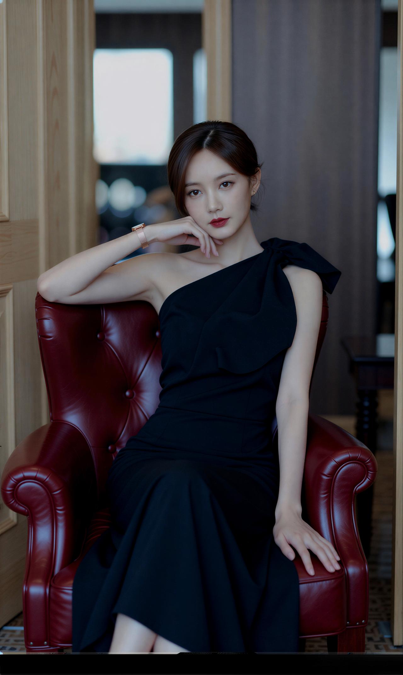 有点像李一桐，有对像王珞丹神秘的黑色