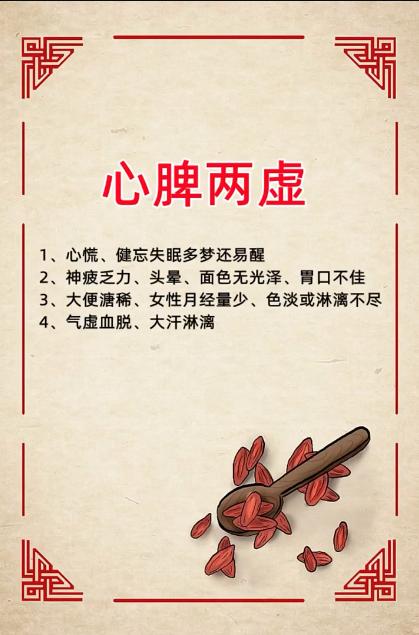 心脾两虚的表现