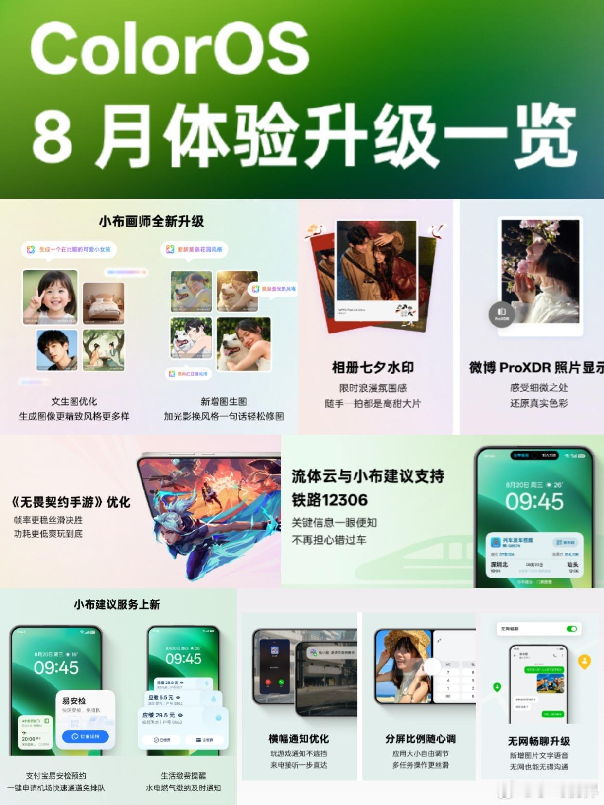 OPPO这波ColorOS15的八月升级挺多的，老机型一加11/Ace2、Fi