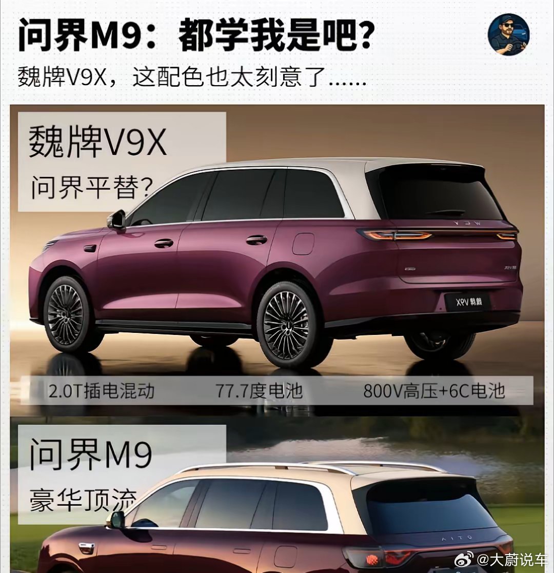 看看魏派V9X双拼配色，平替选项降临平民也有自己的双拼选择了，魏派v9x即将上市