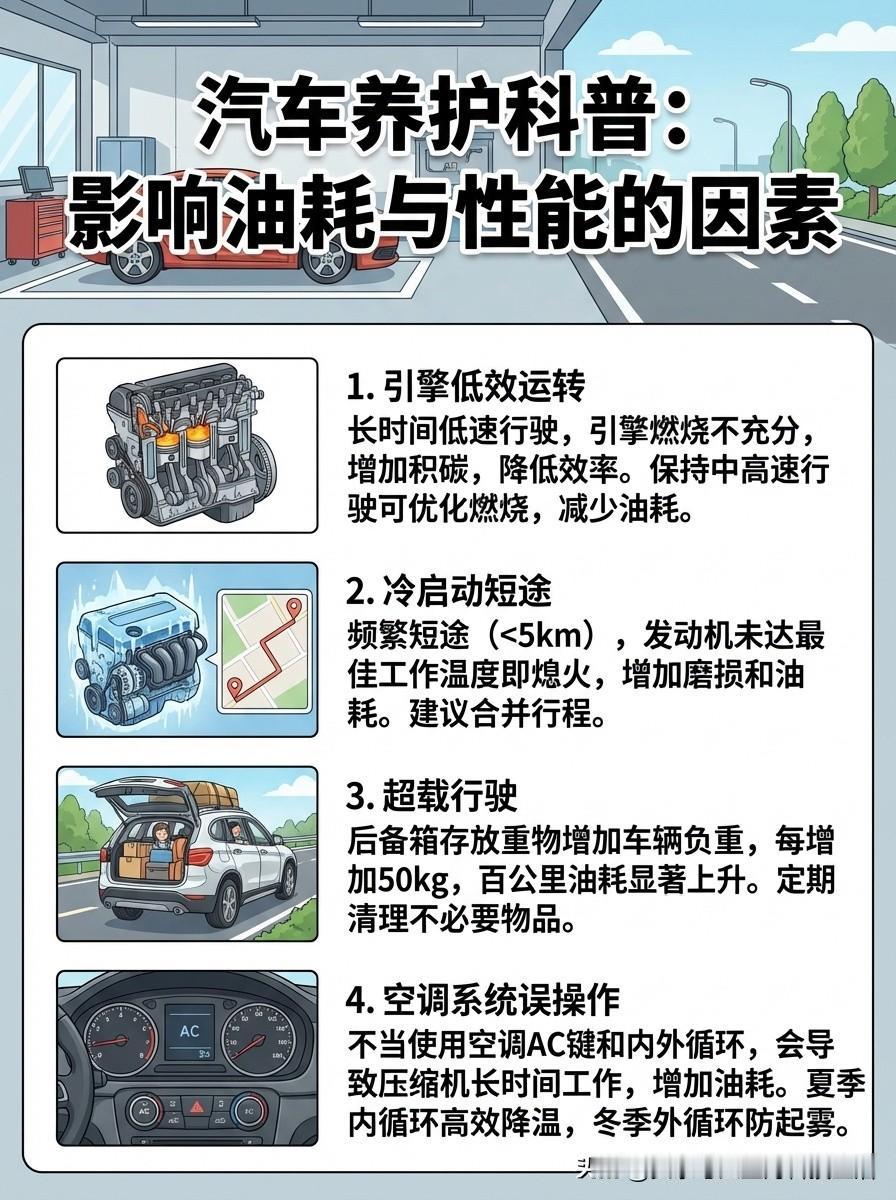 很多车友总抱怨自己车油耗高、动力差，其实真不是车的问题，多半是咱们开车习惯踩坑了