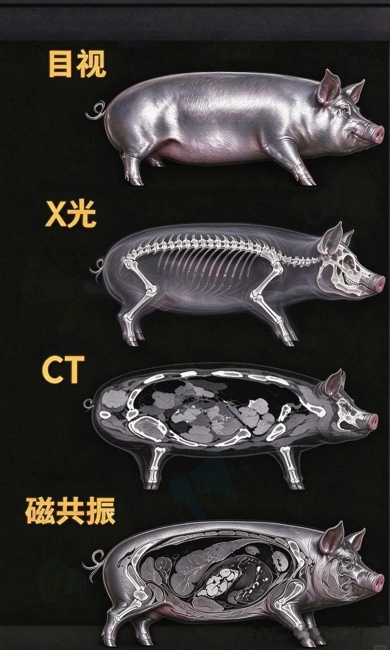 一张图让你看懂X光、CT、磁共振的区别一张图让你看懂X光、CT、磁共振的区别