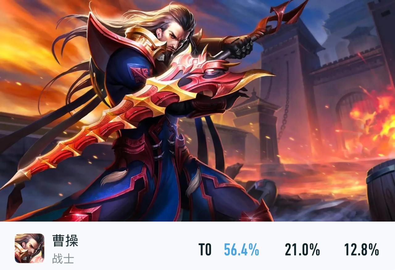 曹操这个英雄都已经这么超标了，会被削弱吗？全段位，巅峰赛，顶端排位胜率都56%