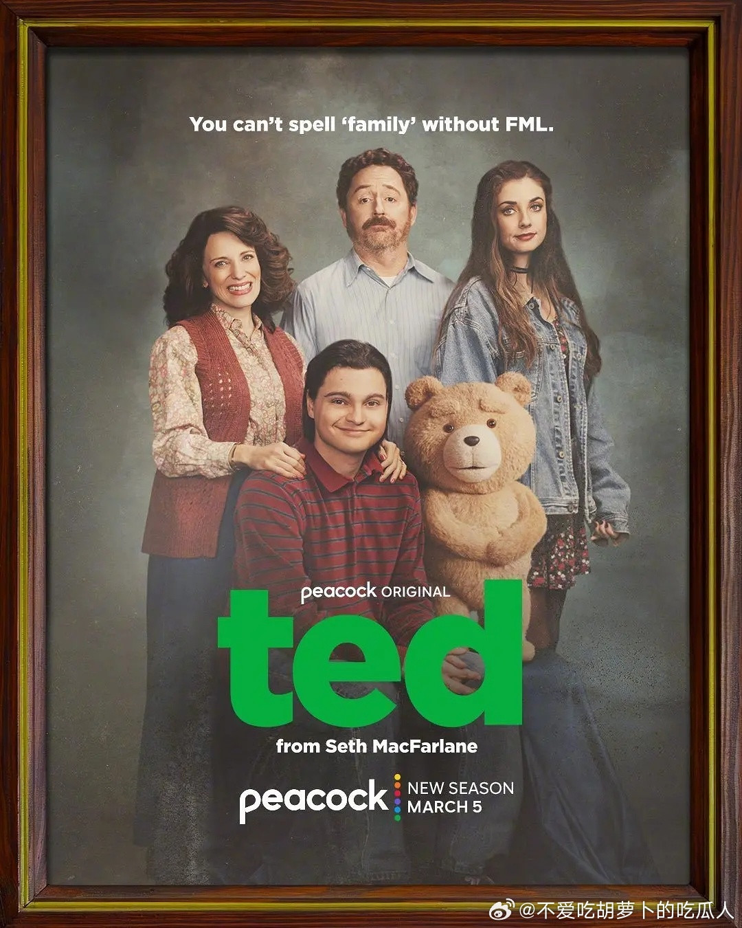 今日新剧上线美国喜剧泰迪熊真人剧第二季今日上线，共8集。1994年，满嘴脏话的