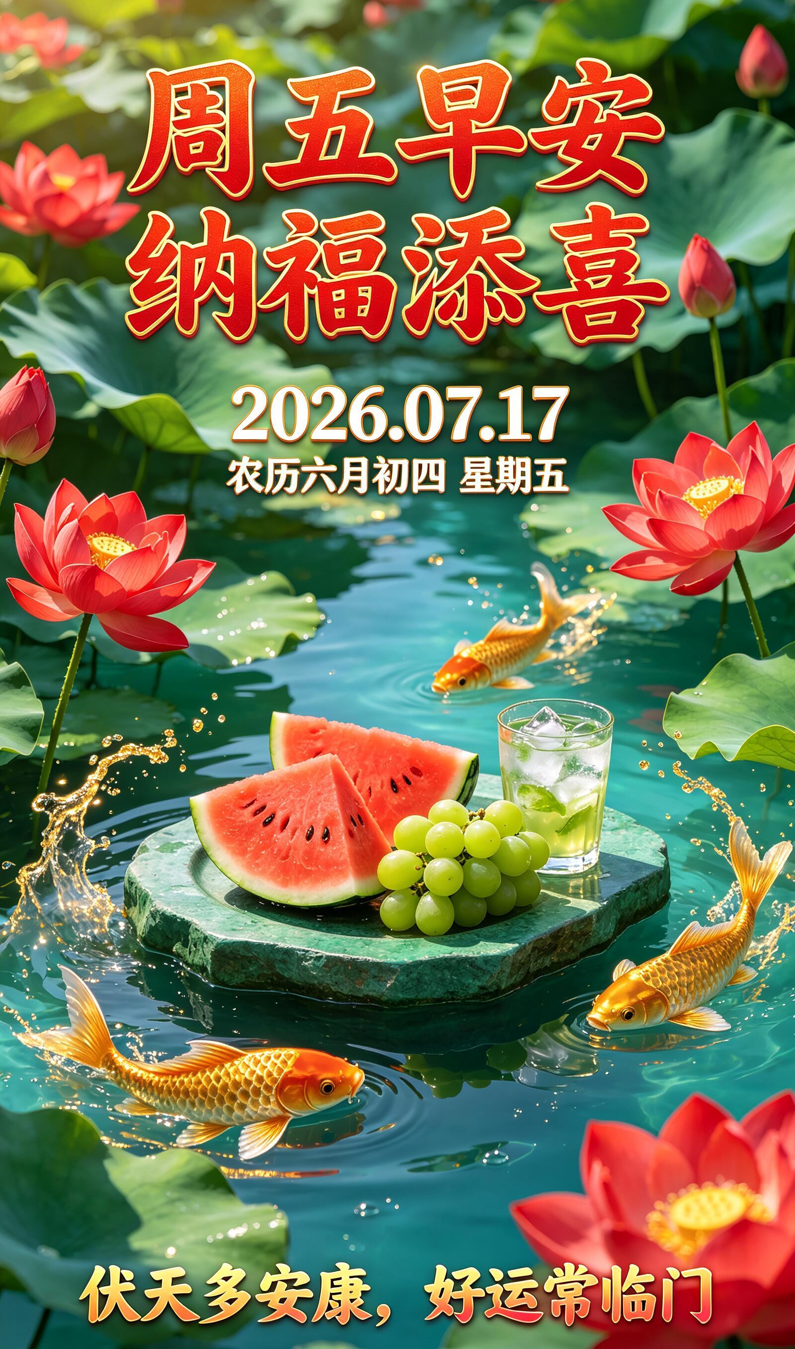2026.7.17周五早安祝福图片海报壁纸拿图吱一声噢～