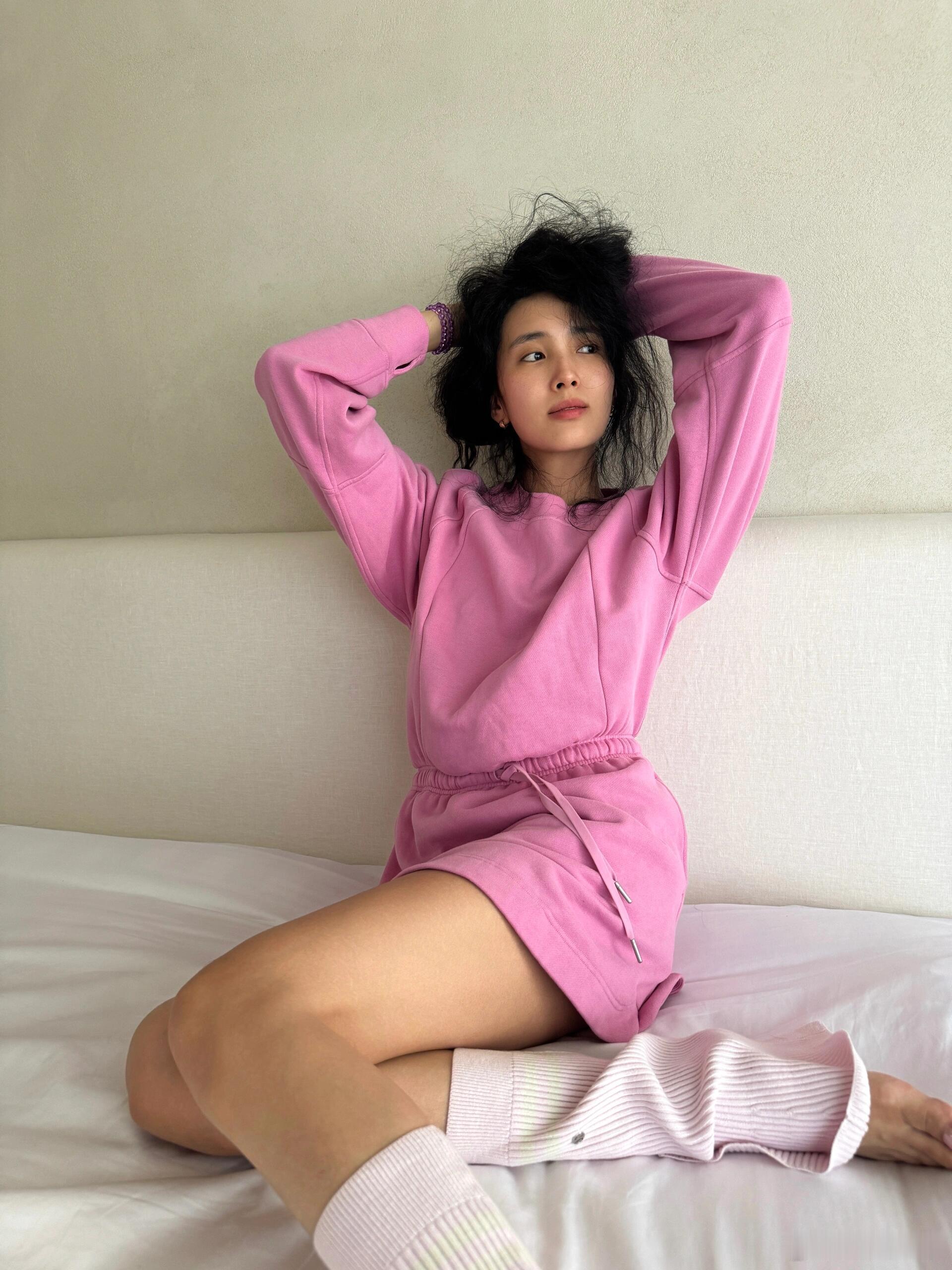 王紫璇粉色穿搭💓​​​