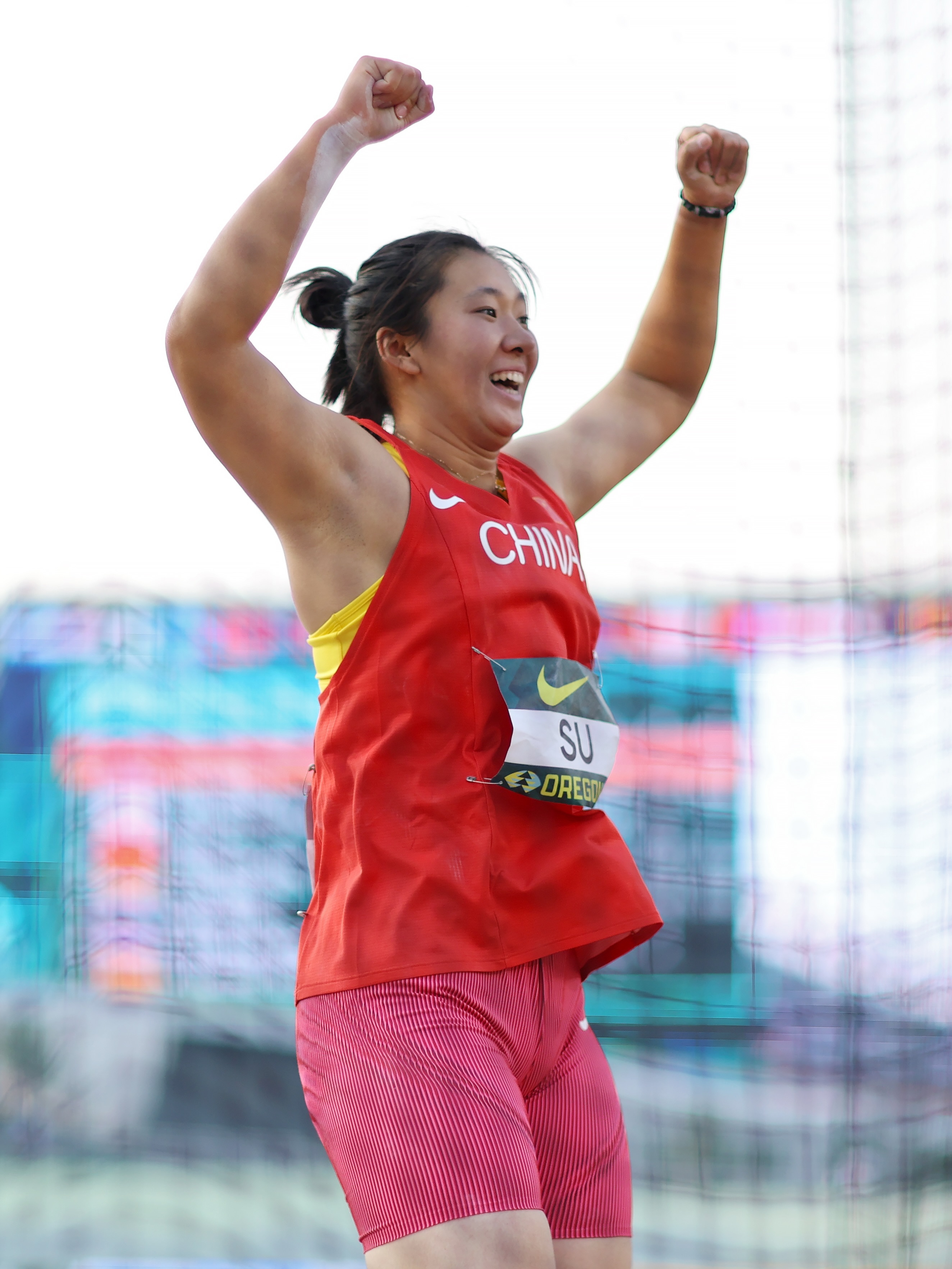 #U20田径世锦赛中国队首金#2026年U20田径世锦赛女子铁饼决赛，中国选手
