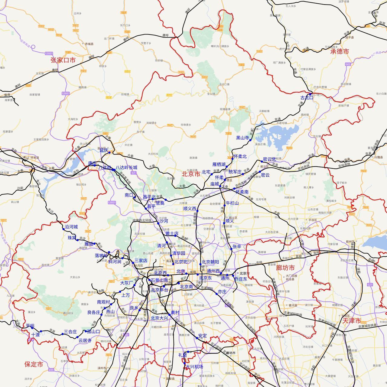 北京市铁路客运站分布图根据铁路12306数据，北京市铁路客运站有61个。